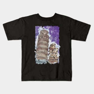 Leaning Tower of Pisa Kids T-Shirt